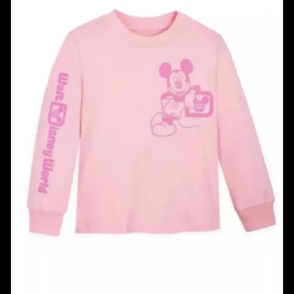 Disney Parks 2022 Piglet Pink Mickey Long Sleeve TShirt New